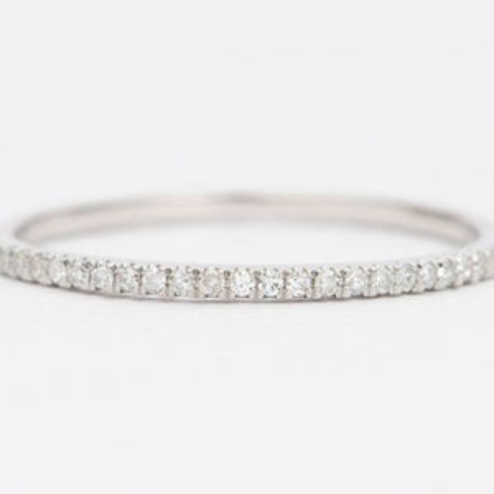 (3) Half Eternity Stacking Diamond Rings